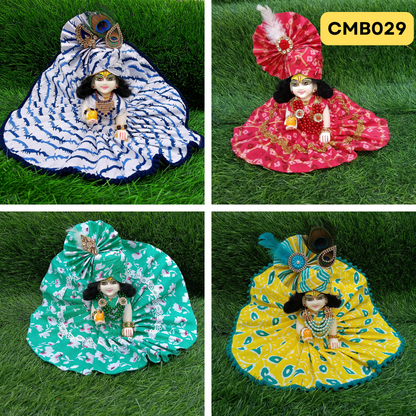 Laddu Gopal Cotton Poshak Collection - CMB0029(Pack of 4)