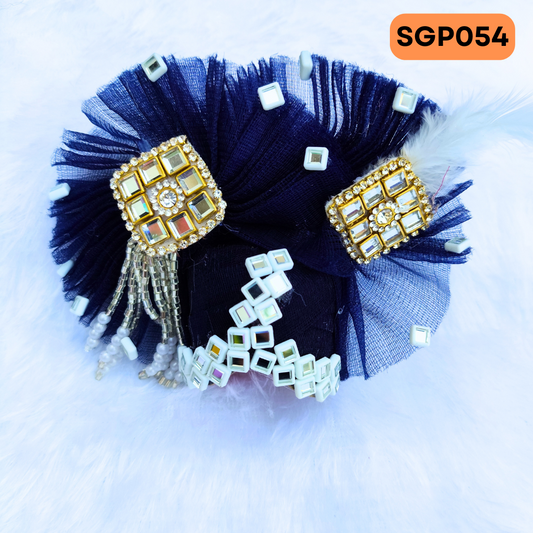 Navy blue Pagdi for Laddu Gopa ji | SGP054