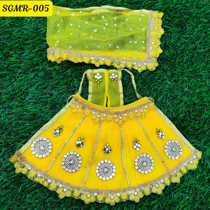 Yellow Mata Rani Dress with mirror work | Premium Poshak for Navratri || SGMR005
