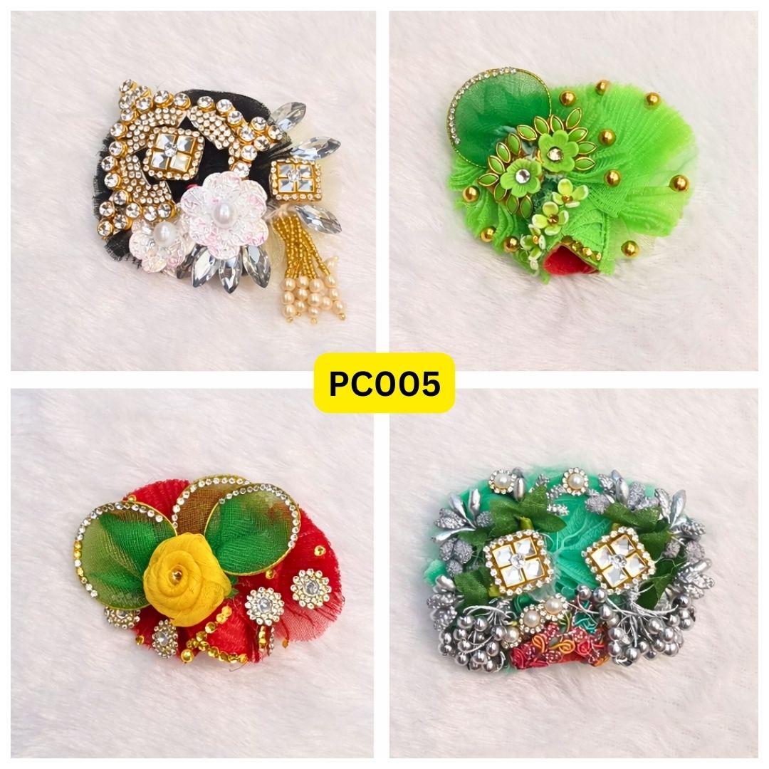 Pagdi for Laddu Gopal ji Combo Pack of 4 | Size - 0 Number | PC005