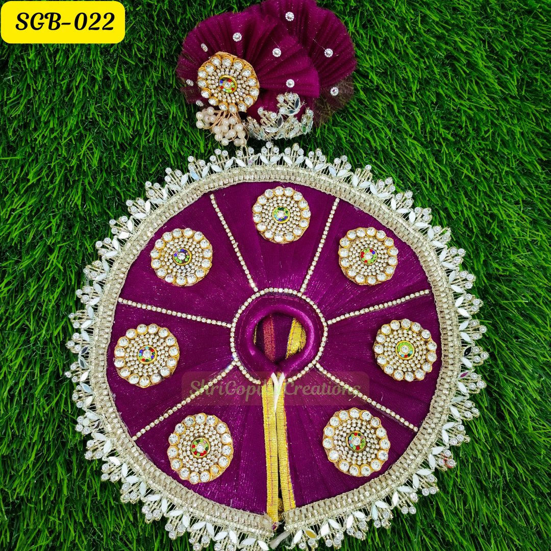 Royal Purple Laddu Gopal Dress with Intricate Stone Work | Handcrafted Krishna Poshak | SGB022