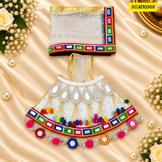 Navratri Special White Designer Mata Rani Poshak || SGMR066