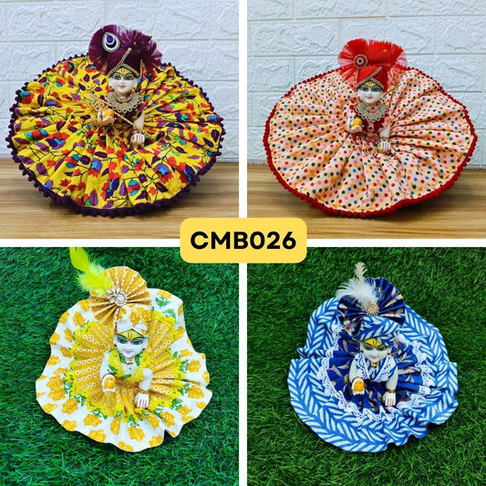 Laddu Gopal Cotton Poshak Collection (Pack of 4) - CMB026