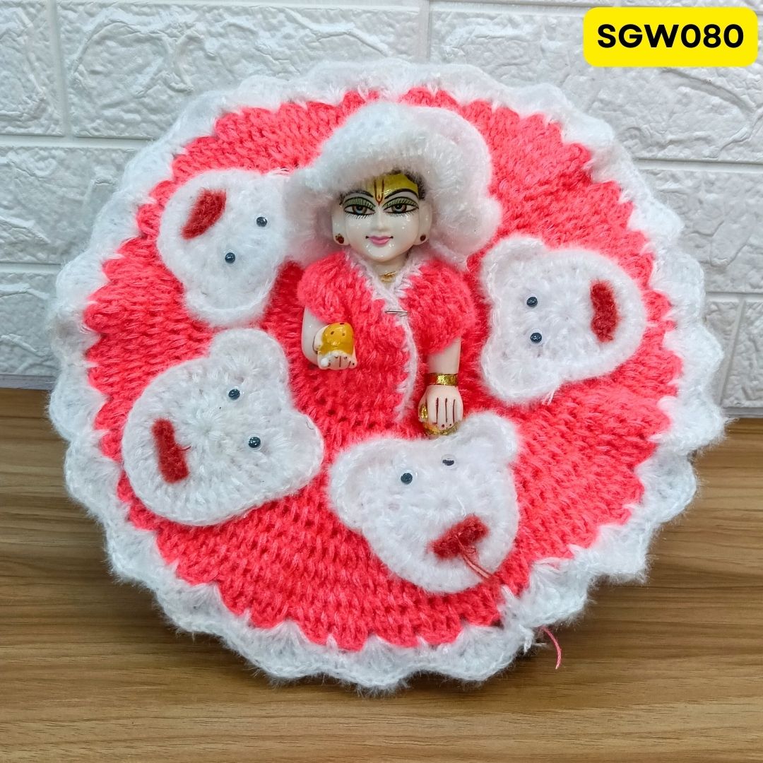 Premium Woolen Dress for Laddu Gopal Ji | SGW080 (SAME DESIGN AND RANDOM COLOUR)
