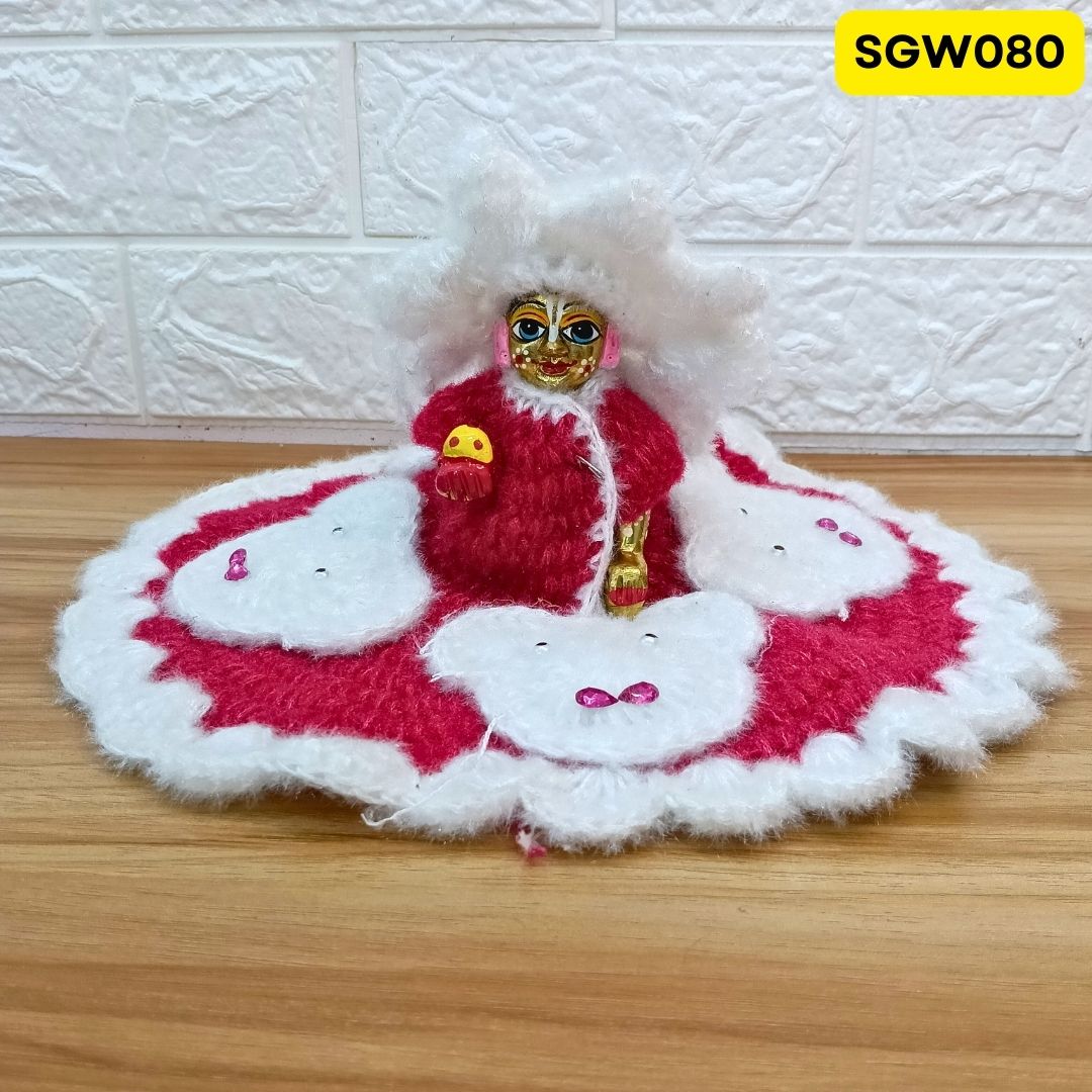 Premium Woolen Dress for Laddu Gopal Ji | SGW080 (SAME DESIGN AND RANDOM COLOUR)