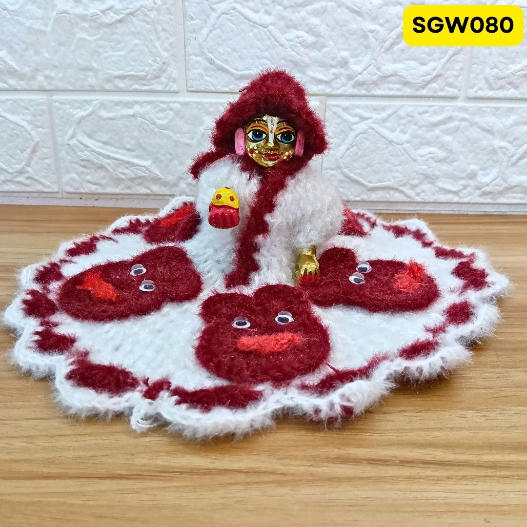 Premium Woolen Dress for Laddu Gopal Ji | SGW080 (SAME DESIGN AND RANDOM COLOUR)