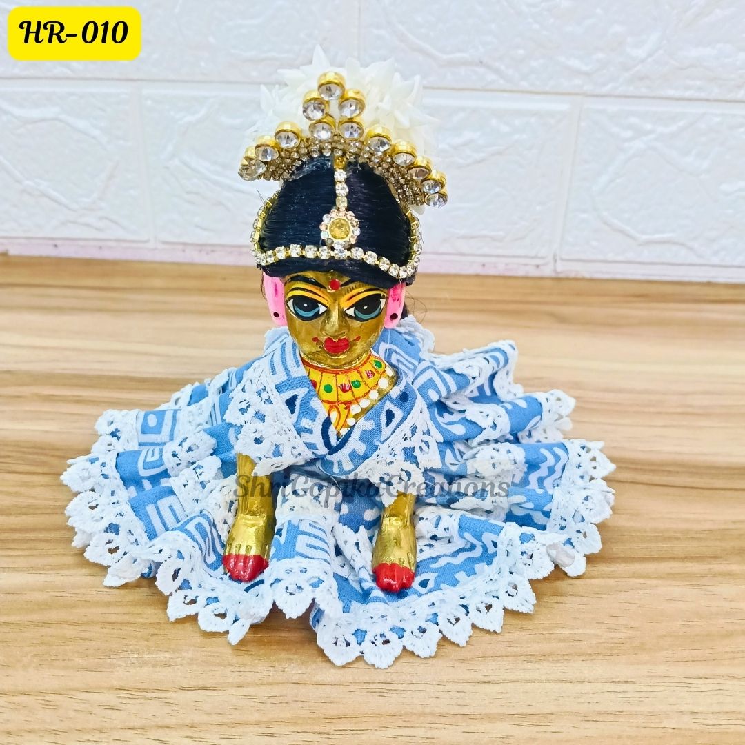 Designer Open Hair Wig for Radha  Rani Ji | Size- 5 Number | HR010