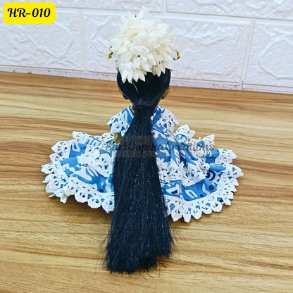 Designer Open Hair Wig for Radha  Rani Ji | Size- 5 Number | HR010