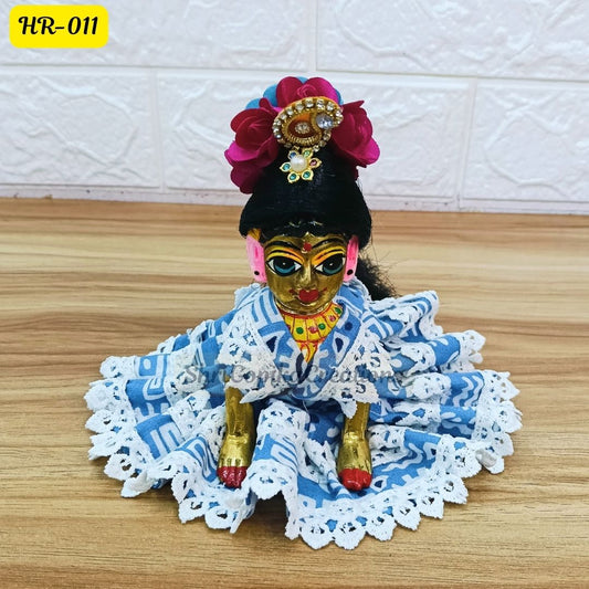 Designer Open Hair Wig for Radha  Rani Ji | Size- 5 Number | HR011