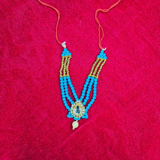 Beaded Laddu Gopal Haar with Sparkling Pendant