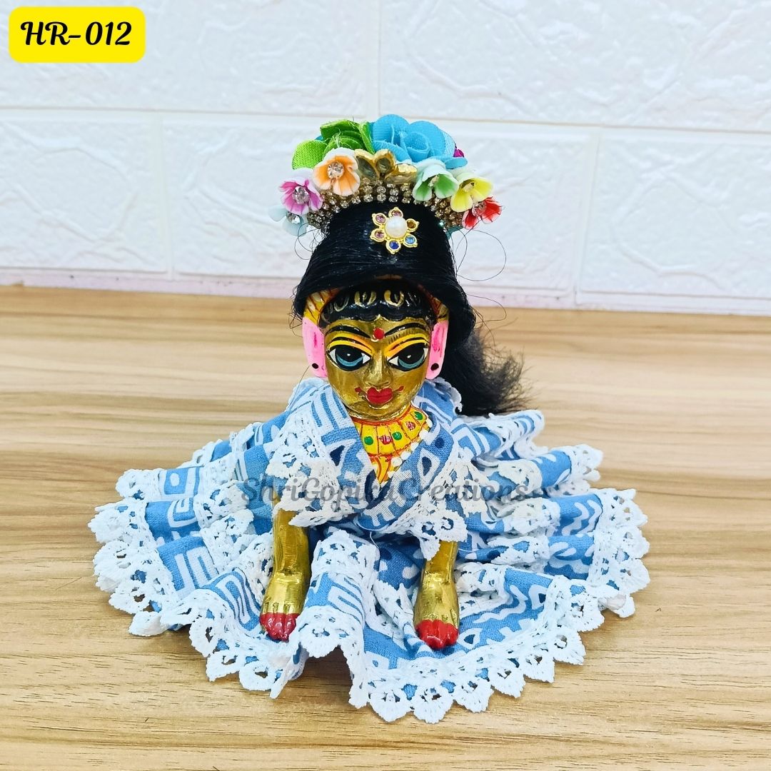 Designer Open Hair Wig for Radha  Rani Ji | Size- 5 Number | HR012
