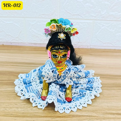 Designer Open Hair Wig for Radha  Rani Ji | Size- 5 Number | HR012