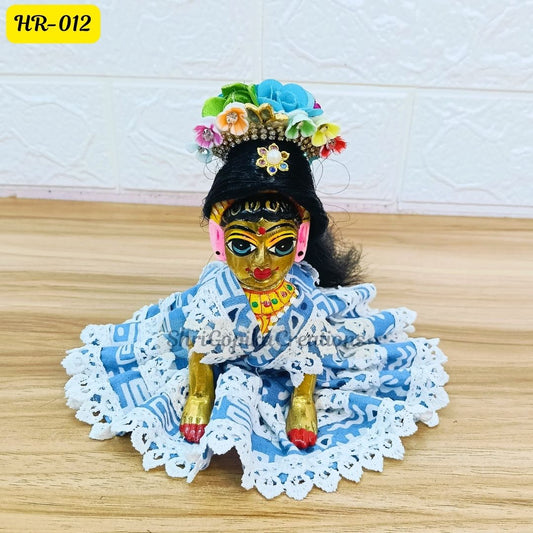 Designer Open Hair Wig for Radha  Rani Ji | Size- 5 Number | HR012