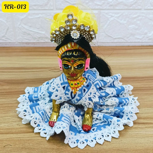 Designer Open Hair Wig for Radha  Rani Ji | Size- 5 Number | HR013