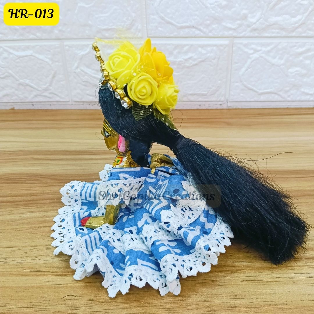 Designer Open Hair Wig for Radha  Rani Ji | Size- 5 Number | HR013