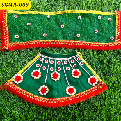 Green & Red Mata Rani Outfit with Floral & Pearl Detailing || SGMR009