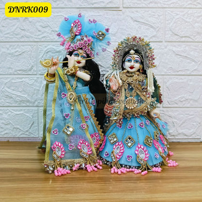 Sky blue Net Radha Krishna Outfit with matching Chunni | DNRK009