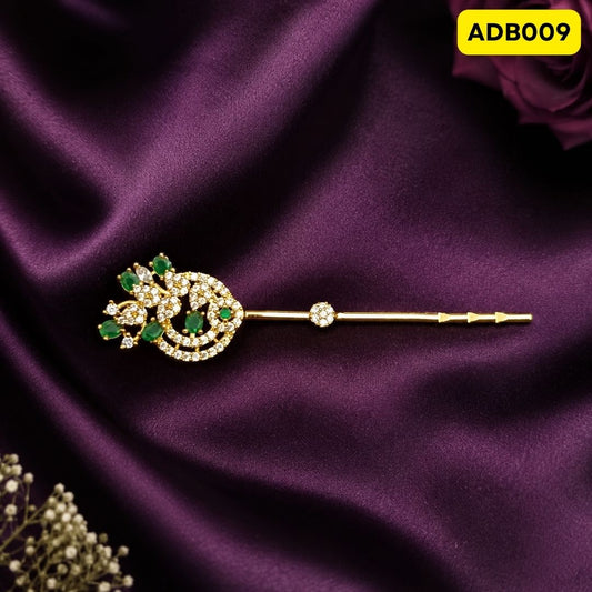 Laddu Gopal Ji  Bansuri with Green and Gold Design | ADB009 - green