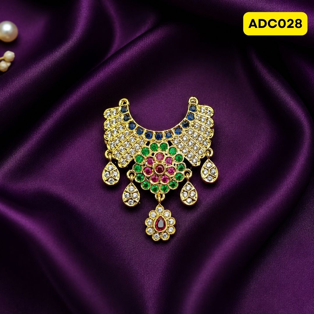 Laddu Gopal Ji Necklace with Pink and Gold Design | ADC028 - multicolored