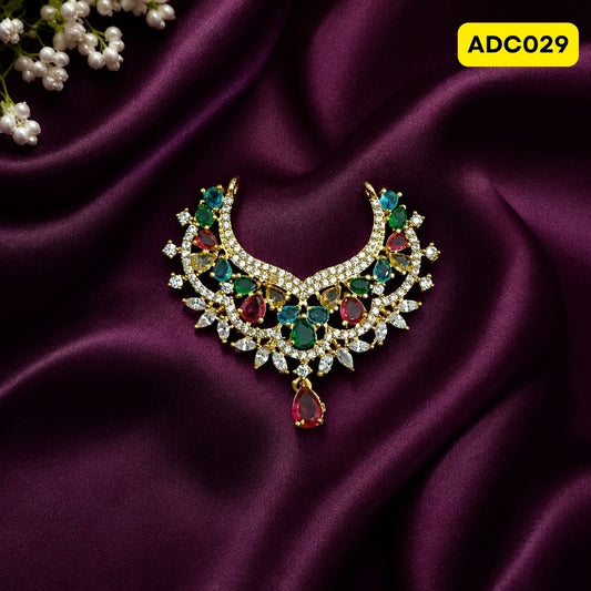 Laddu Gopal Ji Necklace with Multicolored Gems | ADC029 - multicolored
