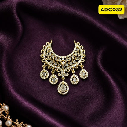 Laddu Gopal Ji Necklace with Pink Stones | ADC032 - gold