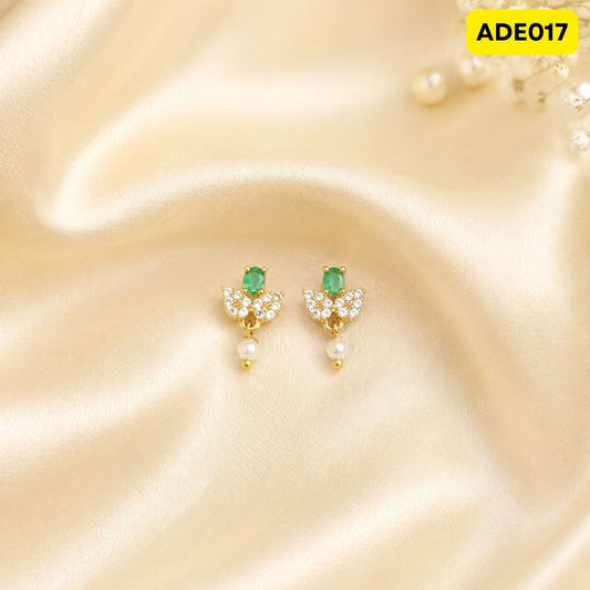Premium AD Laddu Gopal Ji Earrings | ADE017 - green