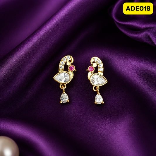 Premium AD Laddu Gopal Ji Earrings | ADE018 - gold