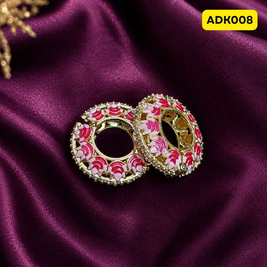 Premium AD Laddu Gopal Ji Kangan with Pink and Gold Design | ADK008 - pink