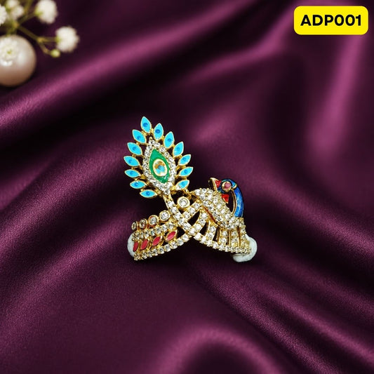 Premium AD Laddu Gopal Ji Mukut | ADP001 - blue-red-green