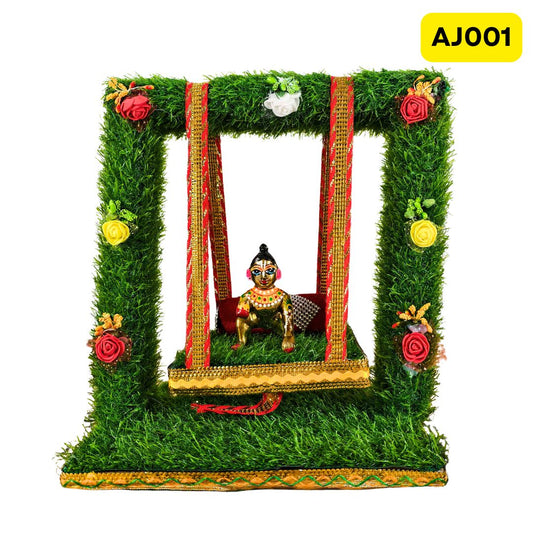 Laddu Gopal Ji Jhula (11.5 Inch X10 Inch)-AJ001