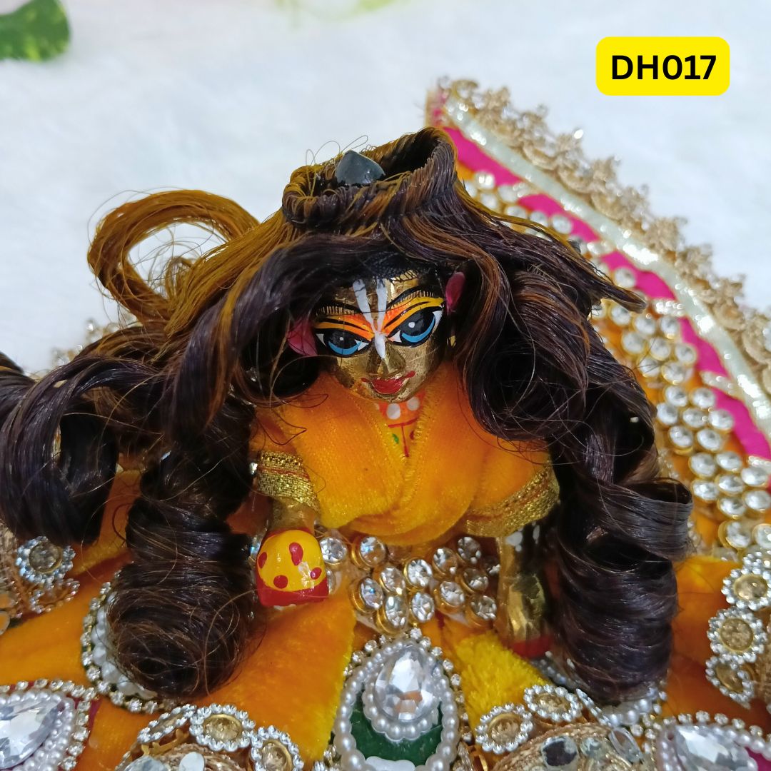 Designer Highlighted Curly Hair Wig for Laddu Gopal, Bal Radha and RK- DH017