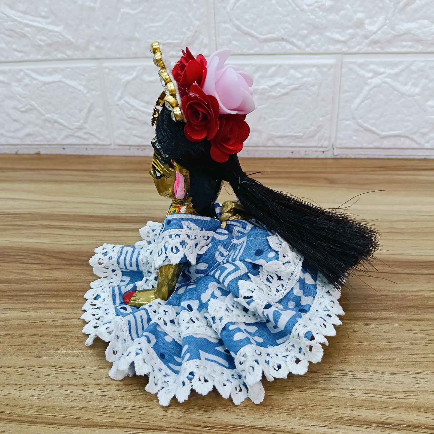 Designer Open Hair Wig for Radha  Rani Ji | Size- 1, 2, 4 Number | HR034