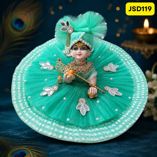 Sea Green Poshak for Laddu Gopal | JSD119