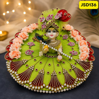 Pista Green Laddu Gopal Poshak with Matching Pagdi | JSD136