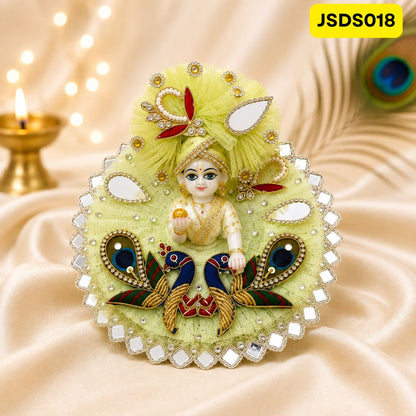 Pista Green Peacock  Laddu Gopal Poshak for Small Sizes (0-3)| JSDS018