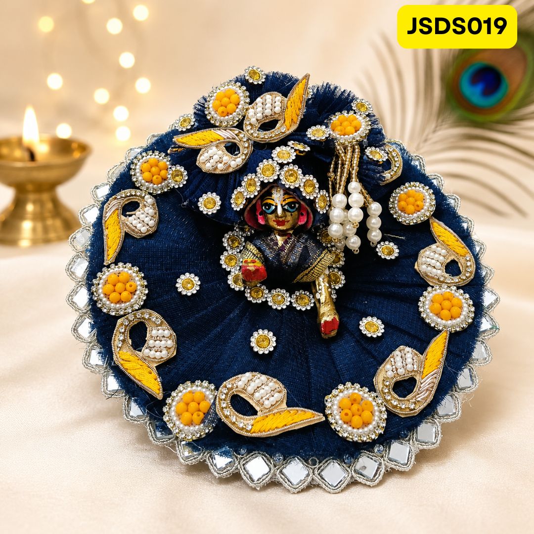 Navy Blue Laddu Gopal Poshak for Small Sizes (0-3)| JSDS019