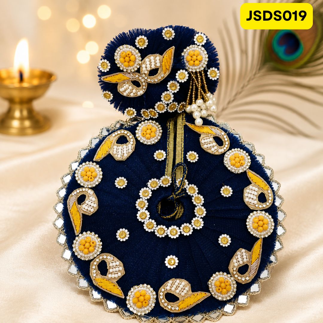 Navy Blue Laddu Gopal Poshak for Small Sizes (0-3)| JSDS019