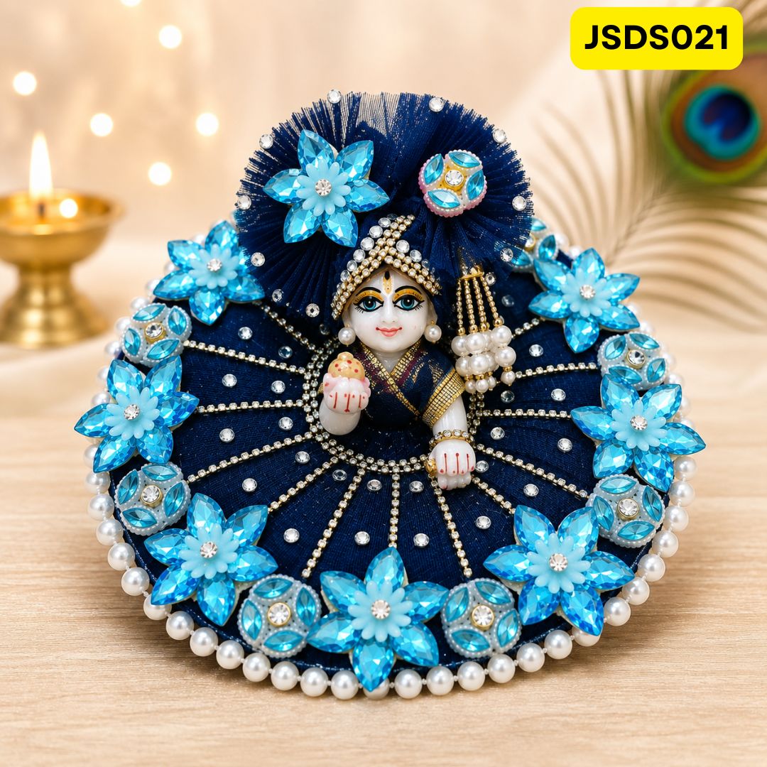 Sky Blue Laddu Gopal Poshak for Small Sizes (0-3)| JSDS021