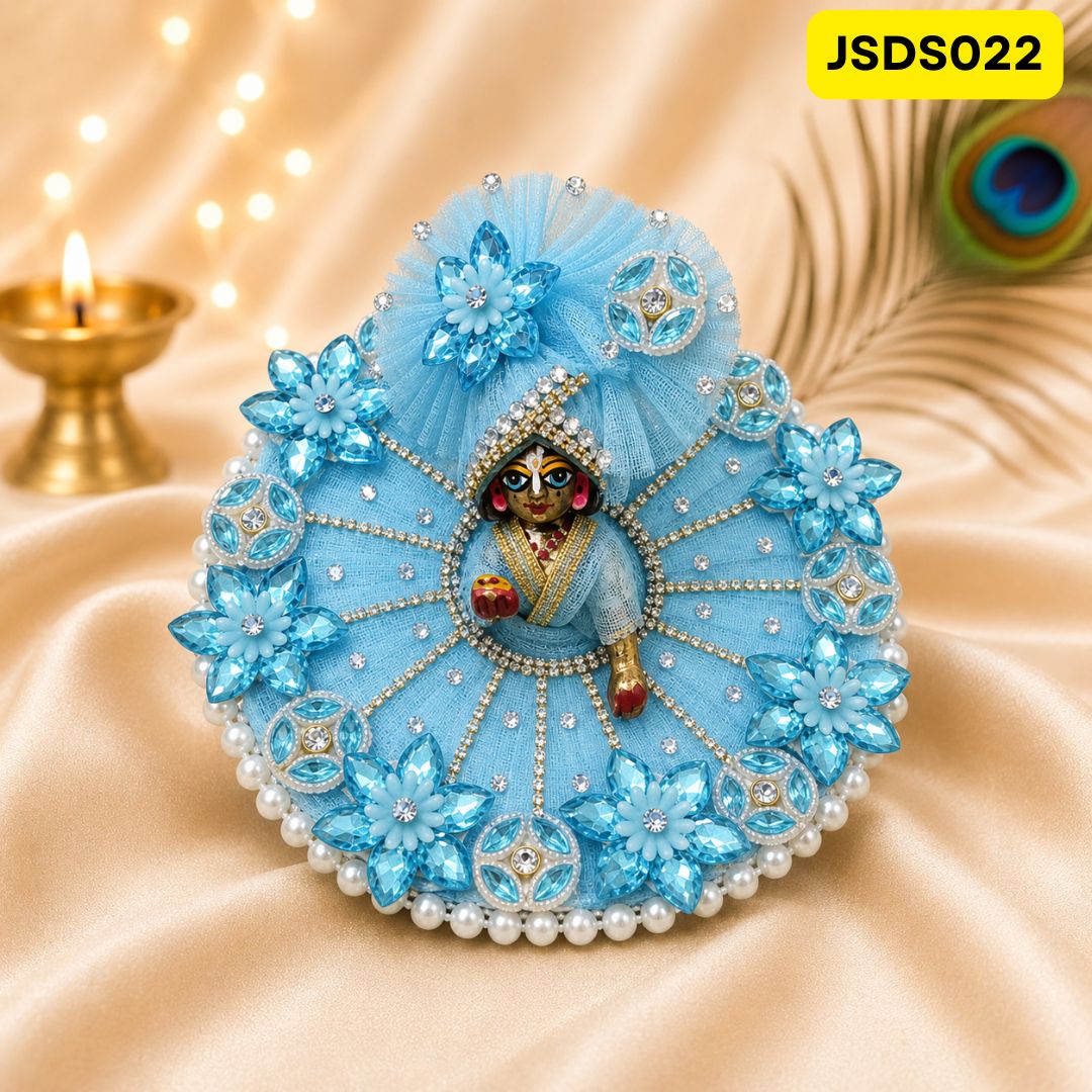 Sky Blue Laddu Gopal Poshak for Small Sizes (0-3)| JSDS022