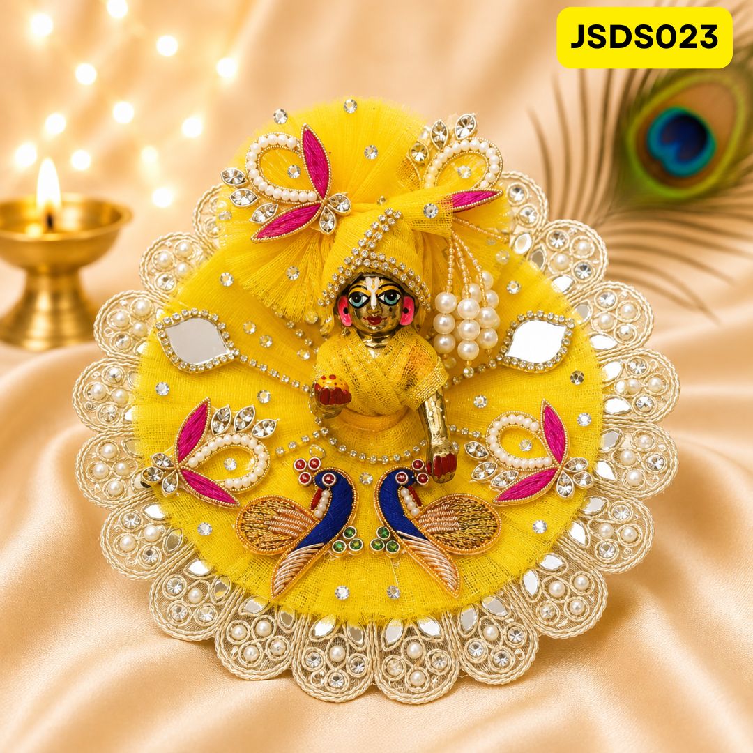 Yellow Laddu Gopal Poshak for Small Sizes (0-3)| JSDS023