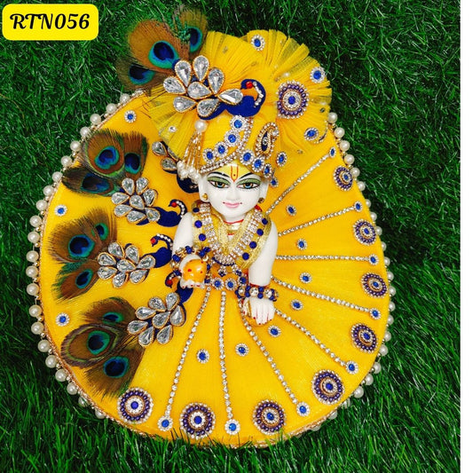 Yellow Peacock Theme Laddu Gopal Poshak  | RTN056