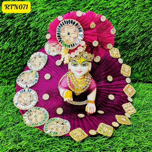 Wine Designer Poshak for Laddu Gopal | Size- (4, 5) | RTN071