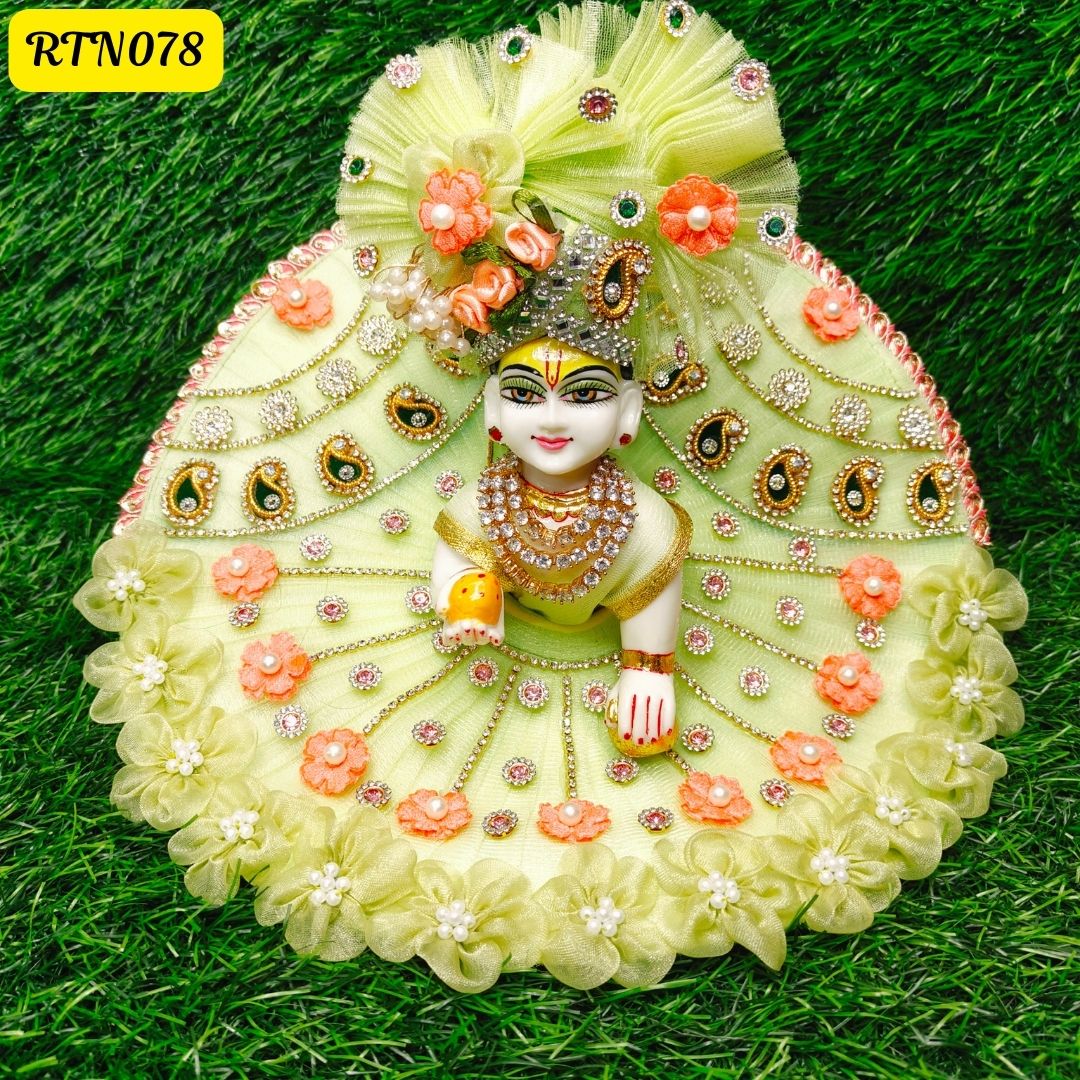 Blossoming Green Laddu Gopal Poshak – Fresh and Vibrant Design | RTN078