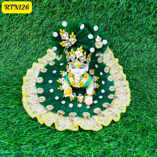 Green Laddu Gopal Poshak – Classic Festive Look |Size- 1, 5, 8 | RTN126