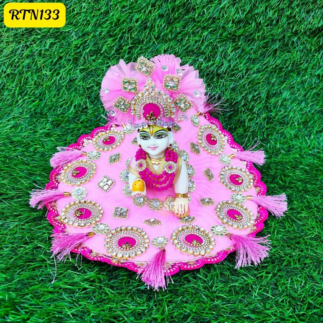Pink Laddu Gopal Poshak – Classic Festive Look |Size- 5  | RTN133