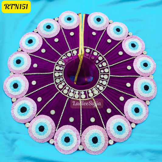 Wine Stone Work Beads Zari Poshak for Laddu Gopal | RTN151