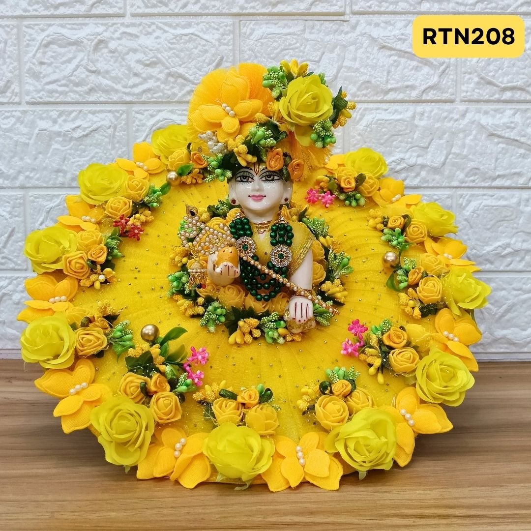 Basant Panchami Special Yellow Laddu Gopal Outfit with Matching Pagdi | RTN208