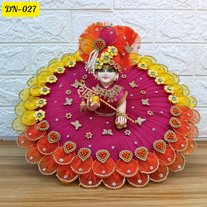 Hot Pink Vibrant Laddu Gopal Poshak With Matching Pagdi | DN-027