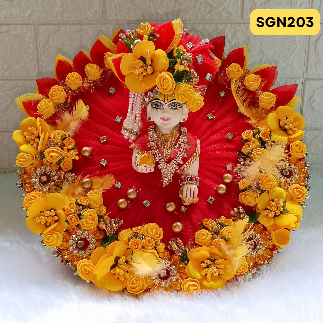 Diwali Special heavily Decorated Bouquet  Poshak for Laddu Gopal Ji - SGN203
