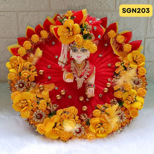 Diwali Special heavily Decorated Bouquet  Poshak for Laddu Gopal Ji - SGN203